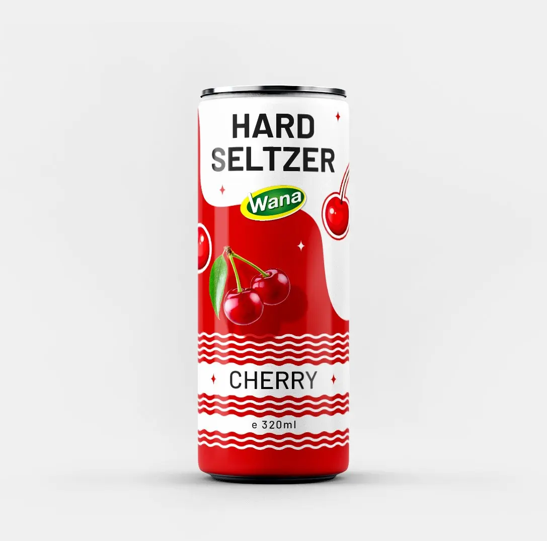 Жесткий спирт Seltzer 5% с ароматом апельсина в консервированных напитках 320 мл-OEM или частная торговая марка