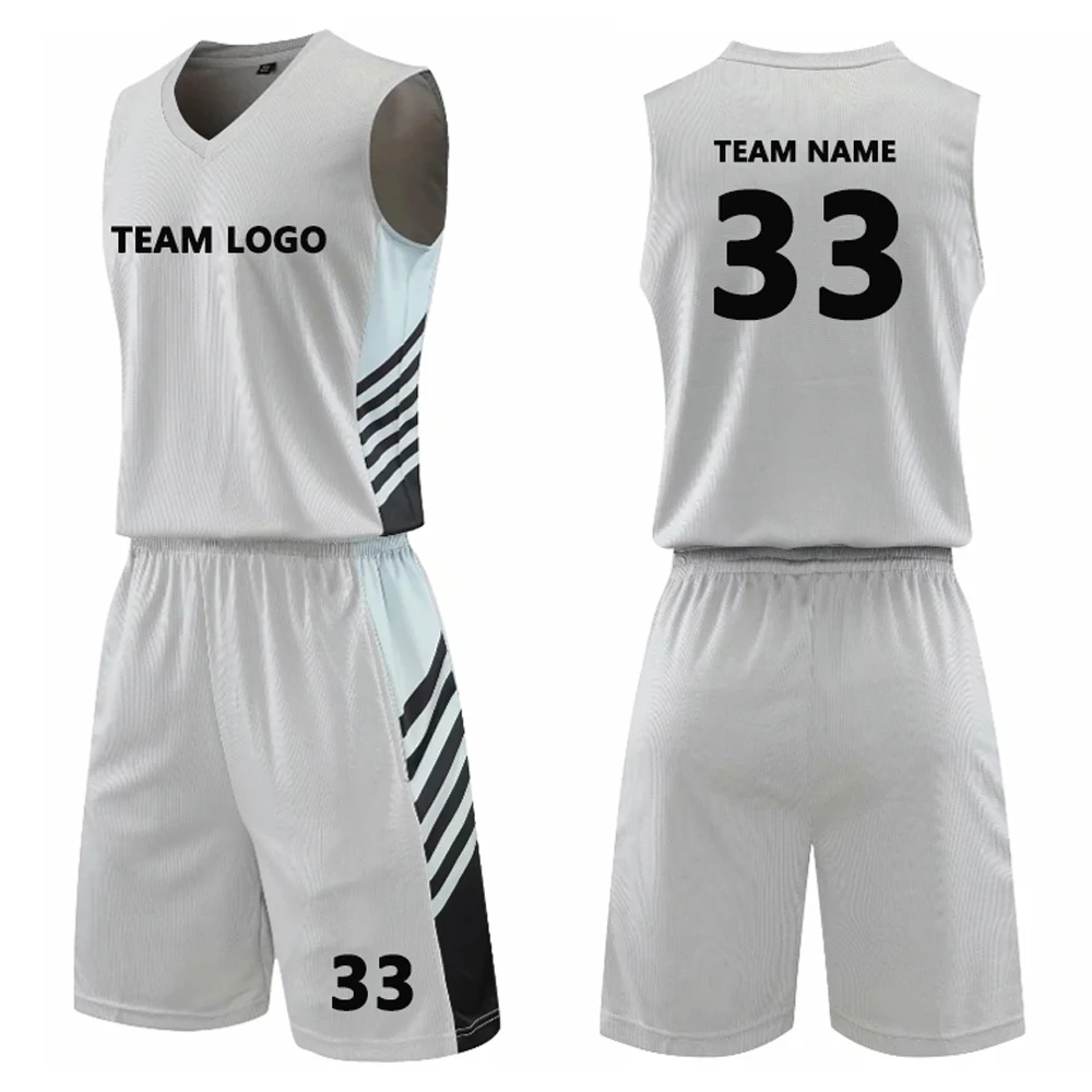 Men Basketball Jersey Sets Blank Uniforms Team Training Vest