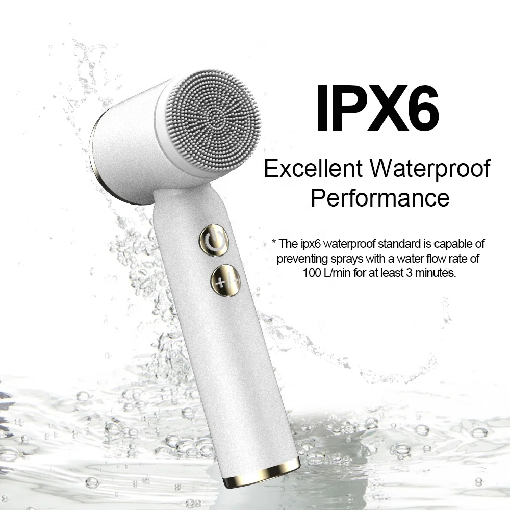 Electric LCD Display Screen Facial Scrub Brush Vibrating Silicon Face Massager Cleansing Brush Skin Clean Beauty Device
