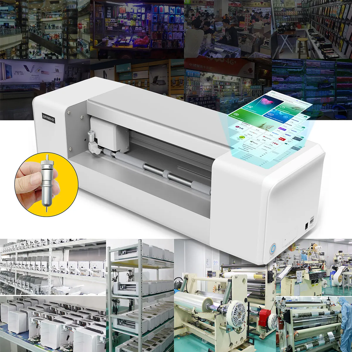 Nano Liquid Soft TPU Film Screen Protector Cutter Machine Intelligent Automatic Making Machine for 3000 Kinds Smart Phone