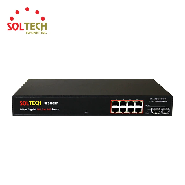 Managed Poe Switch 10/100/1000mbps Tp 8 Ports,100/1000mbps Sfp 2 Slots ...