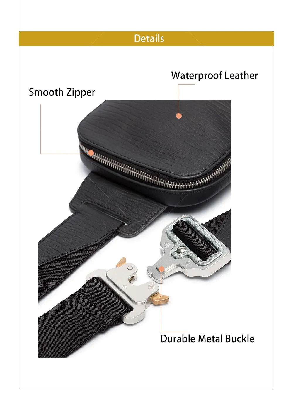 retro casual leather satchel shoulder chest sling messenger mens crossbody bag fanny pack