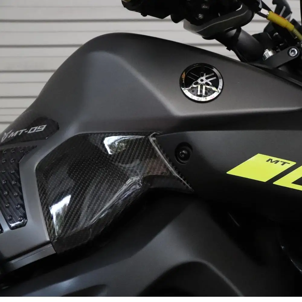 MOS углеродного волокна топливного бака боковые крышки (пара) для мотоциклу Yamaha MT-09 / FZ-09 2014-2020