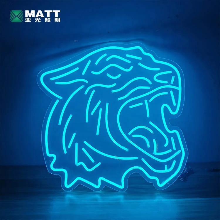 Matt Custom Head Tiger Neon Sign Personalized Handmade Astronaut Neon Sign Flex LED Neon Signs Light for Home Wall Decor