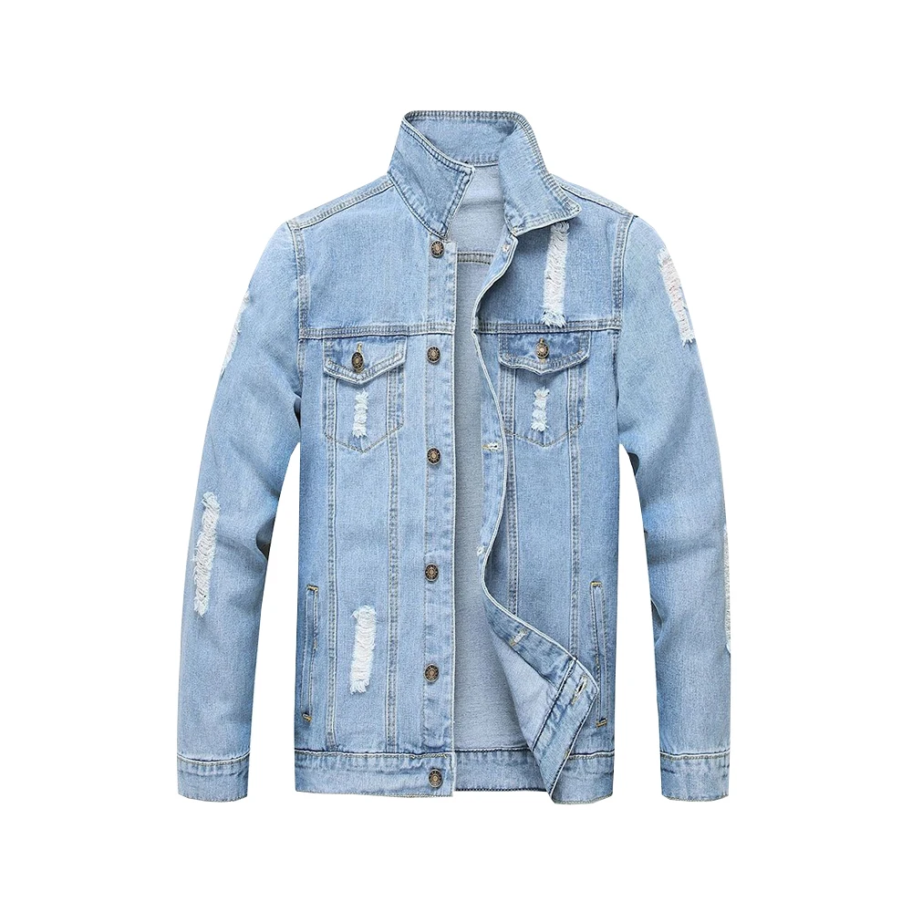 Hot Style Men's Denim Jackets Pocket 