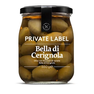Private Label Italian Pickled Olive Jar Bella Di Cerignola for Retail