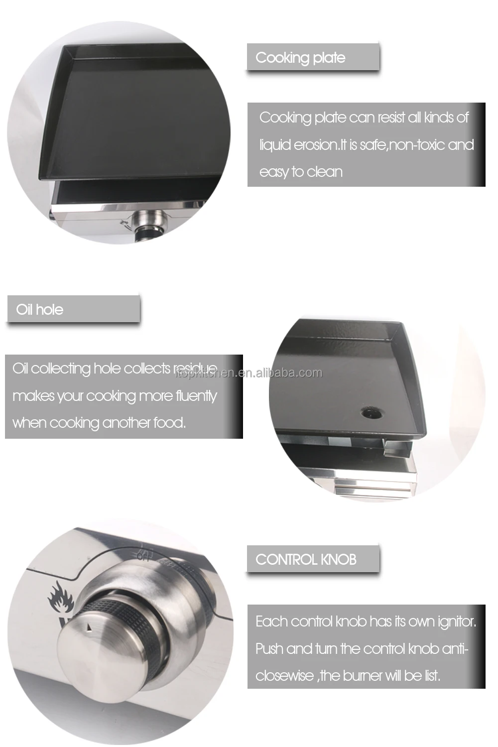 SP-10 4 Burners Stainless Steel Gas Plancha Grill Wedding Party Bbq Machine Outdoor Gas Grill