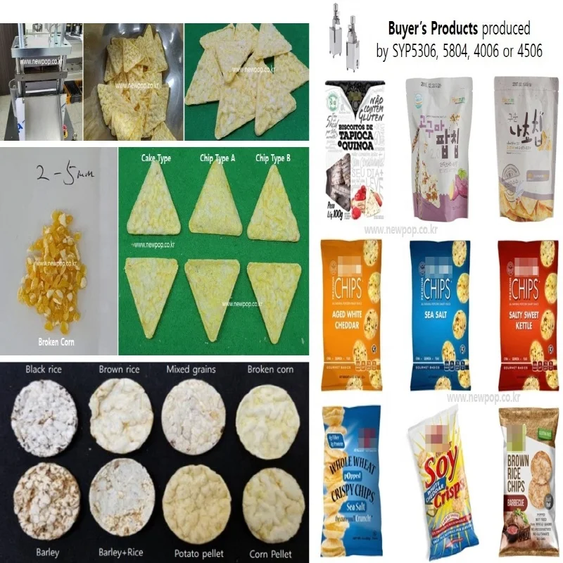 SYP5806T Triangle Popped Chips Processors CE Approved Industrial Confectionery Equipment Rice Cake Machine From Korea