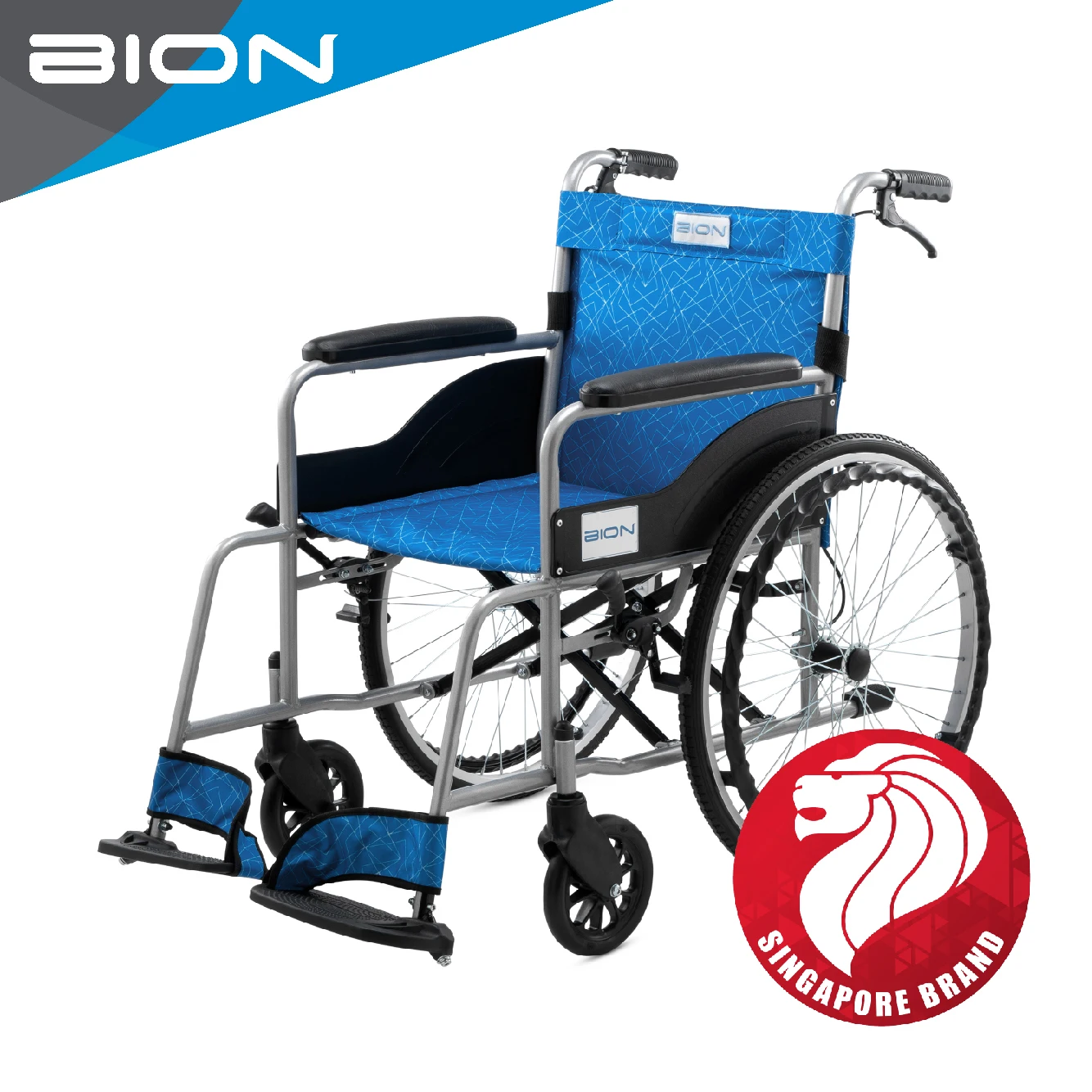 Bion Standard Wheelchair Singapore Brand Epoxy Coated Steel Manual