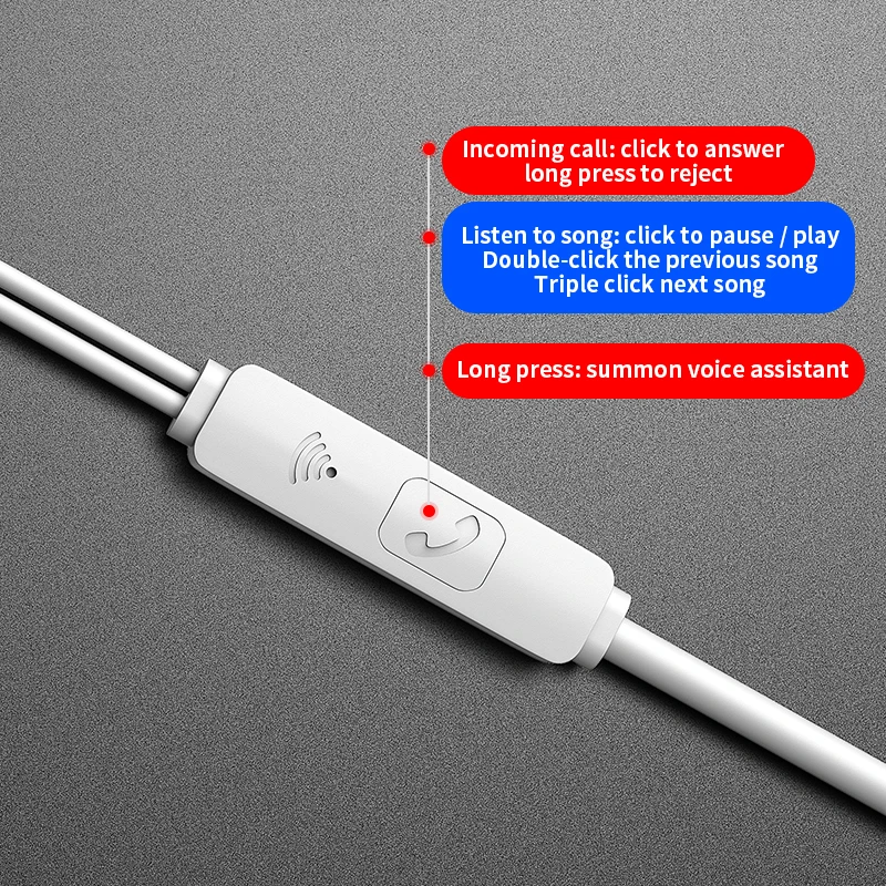 
Акция Высокое качество TPE 3,5 мм проводные с микрофоном оригинальные наушники под $1 