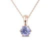 Ciondolo in Ottone Placcato Oro Rosa 18k - Alessandrite
