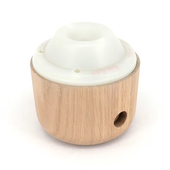 High Quality Best Selling White Oak Round Shape Smooth Finger Touch Anti Scratch Aroma Oil Diffuser Base Wood