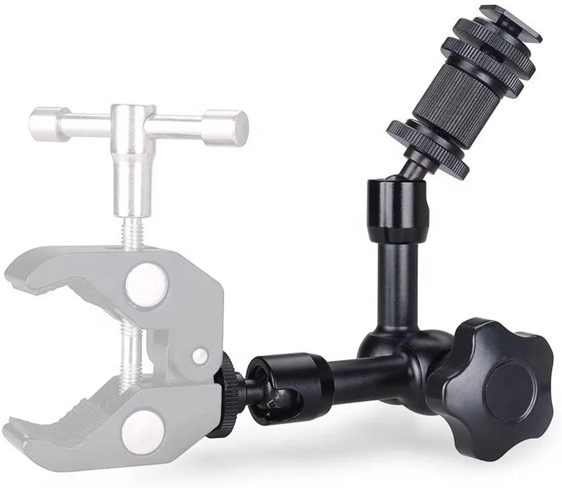 
 Aipaxal 7 дюймов Алюминиевая Регулируемая сила трения четко шарнирный кронштейн для камеры для видеокамеры вспышки  