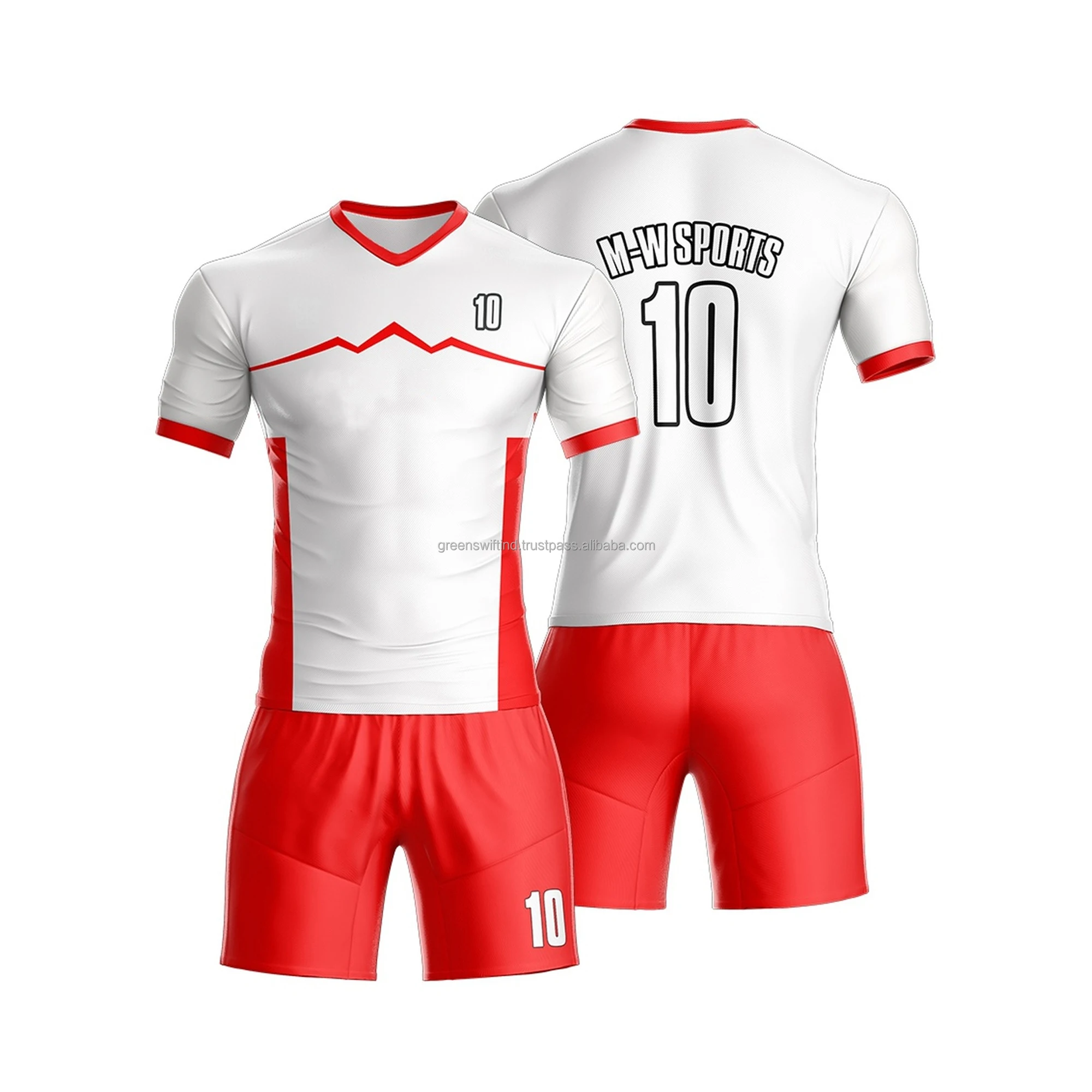 New Blank Model Soccer Sport Wear White And Black Soccer Team Jerseys ...