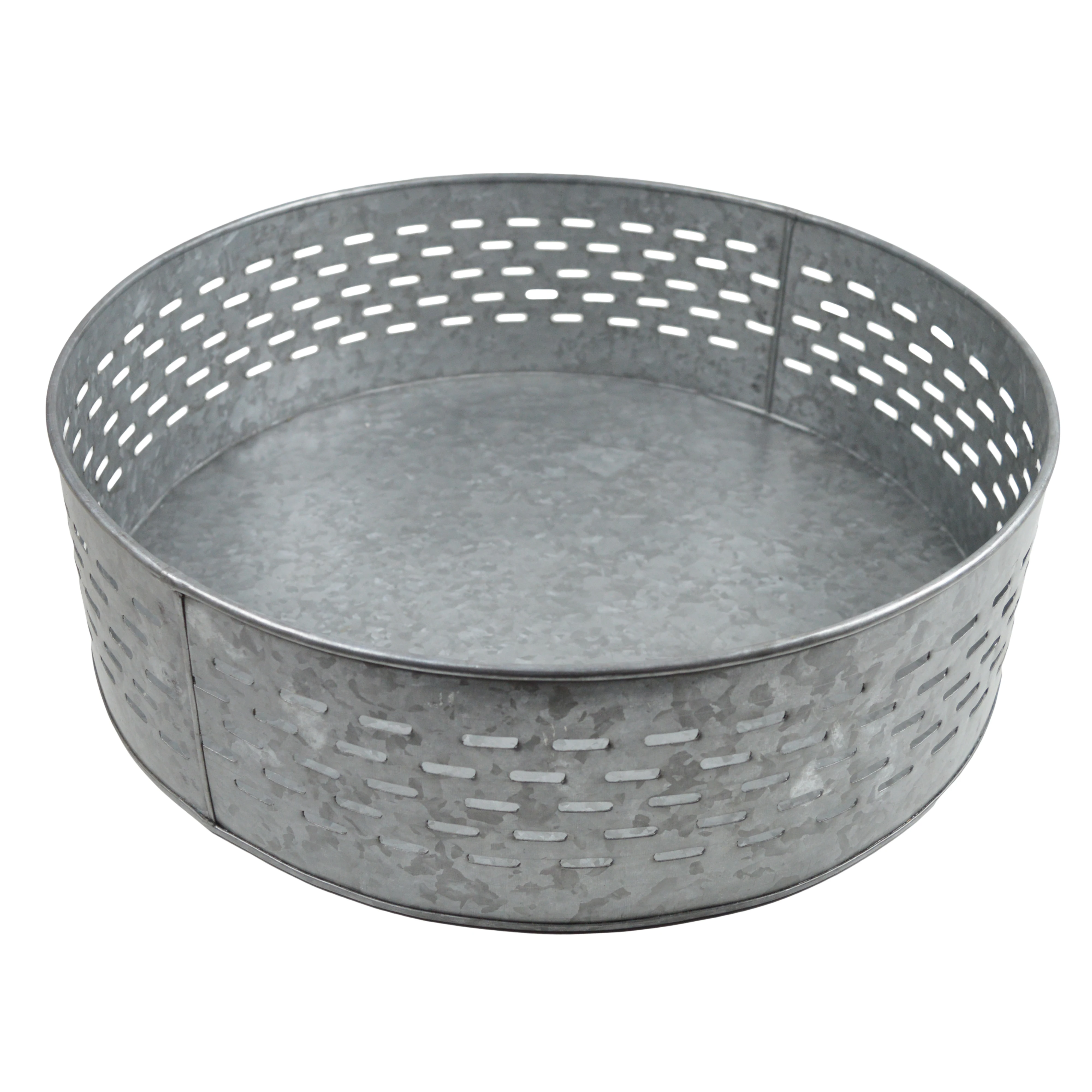 Высококачественный металлический поднос высшего качества полностью закругленный оцинкованный дизайнерский серого цвета