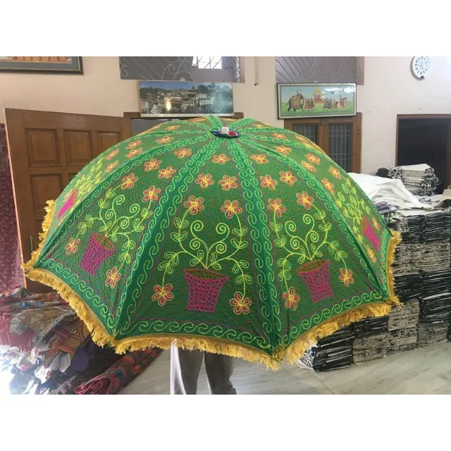 Decorative Indian Garden Umbrellas For Sale With Decorative Tassel