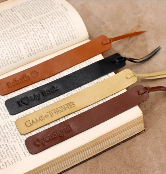 Personalised Pu Leather Bookmark Great Gift Private Handmade Bookmark ...