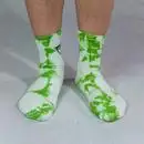 Latest Customised Helios Styocks Tie Dye Ankle Length Cushion Socks Women's Designer Sports Insoles Green Made in India
