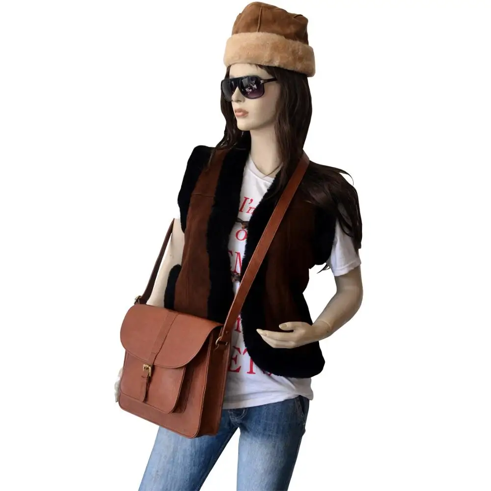Design Real Look Retro Soft Buffalo Leather Women Tote Bag Elegant Shoulder Messenger Woman Hand Bag for Collage and Office Girl