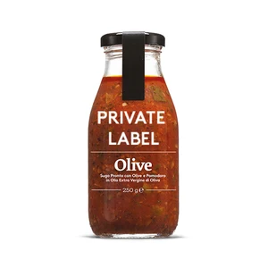 Private Label Italian Olives Sauce with Tomato, Black Olives and Green Olives 250 ml Bottle for Wholesalers