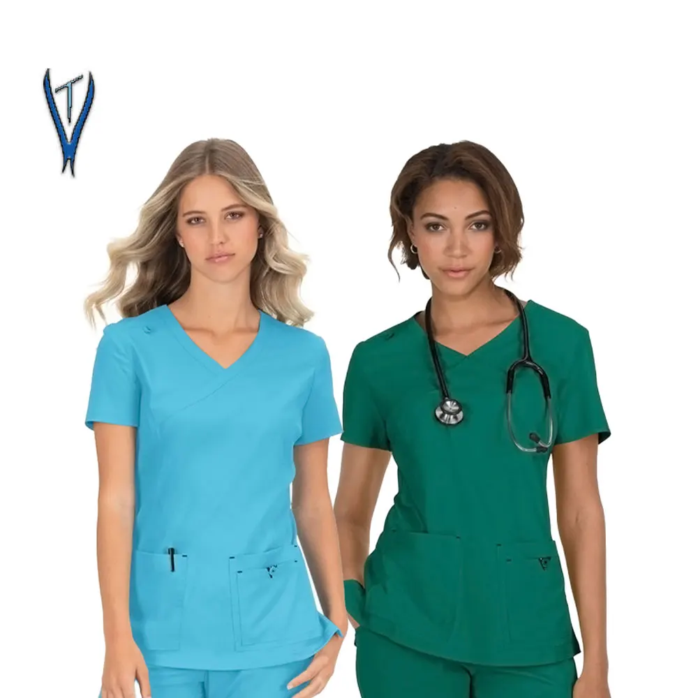 Latest Design Women's Stylish Medical Scrubs Nursing Uniform Women ...