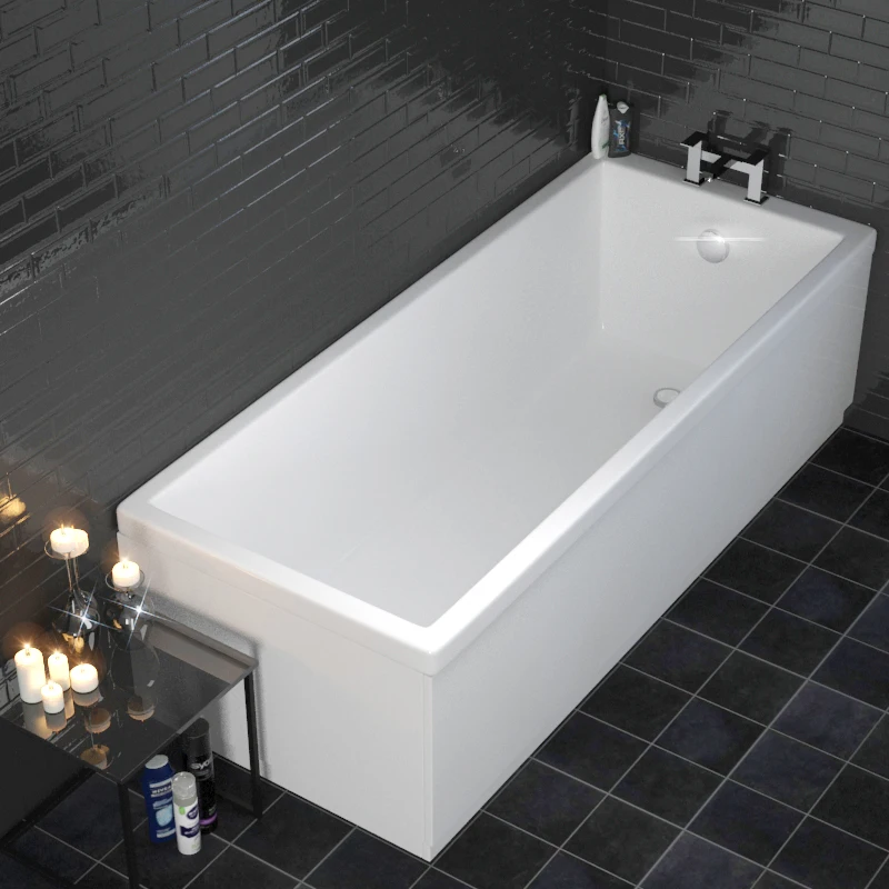 ORTONBATH Small Size Oval Modern Large Adult Bathroom Tub Solid