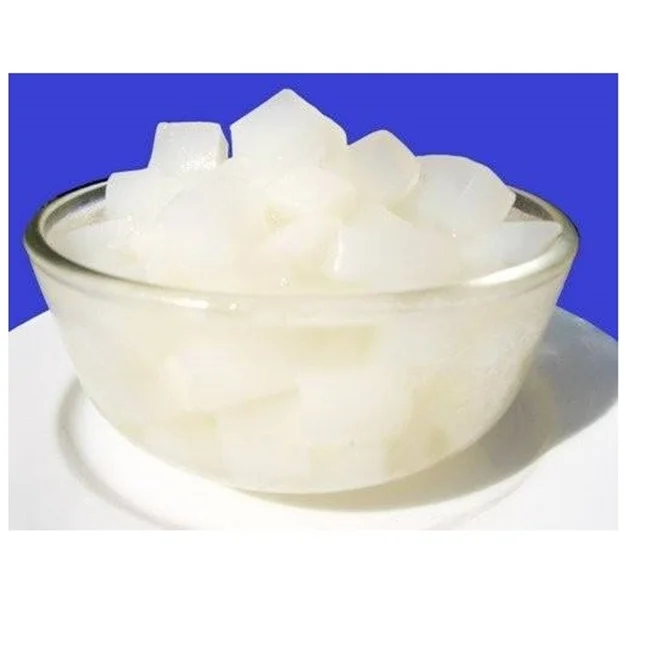 Экспорт Nata de coco-это жевательное полупрозрачное кокосовое желе со вкусом кокосовой ткани или без