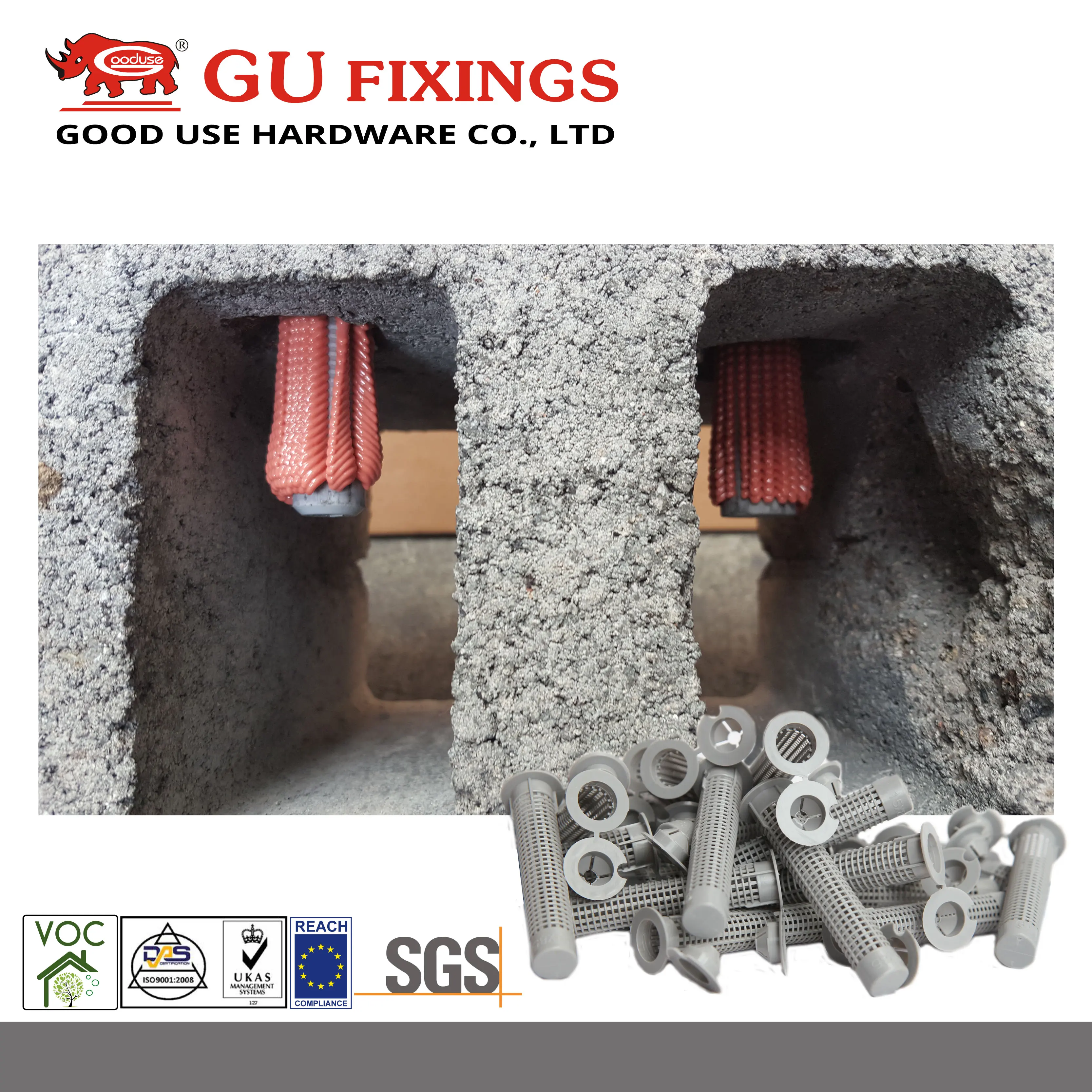Injection Plastic Anchor Sleeve for Epoxy Bolt Anchoring