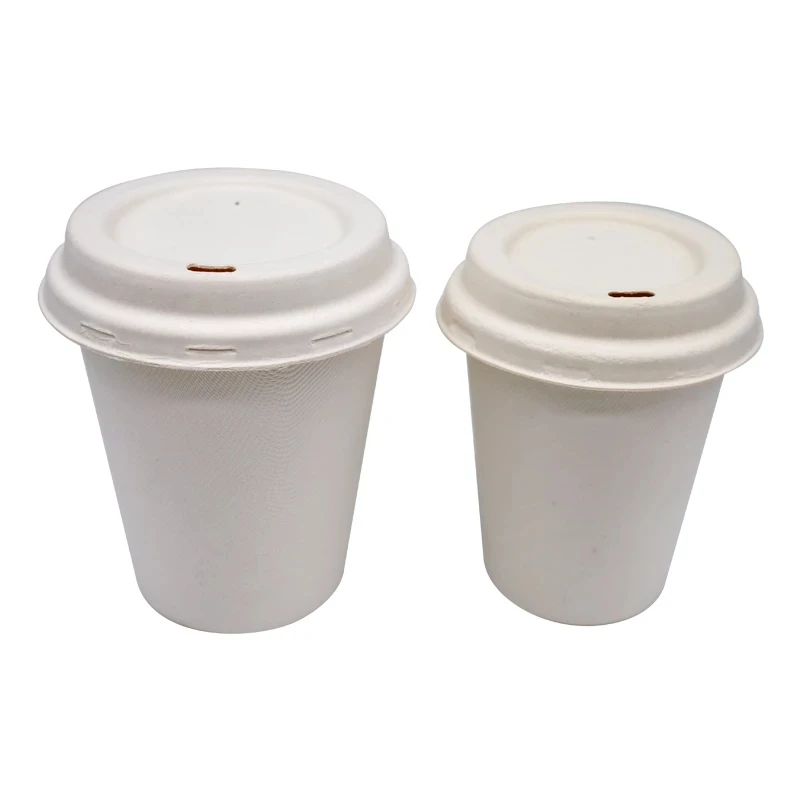 Cups Cover Bubble Bagasse Disposable Eco Friendly Hemp Lids Biodegradable Paper Coffee Cup Lid
