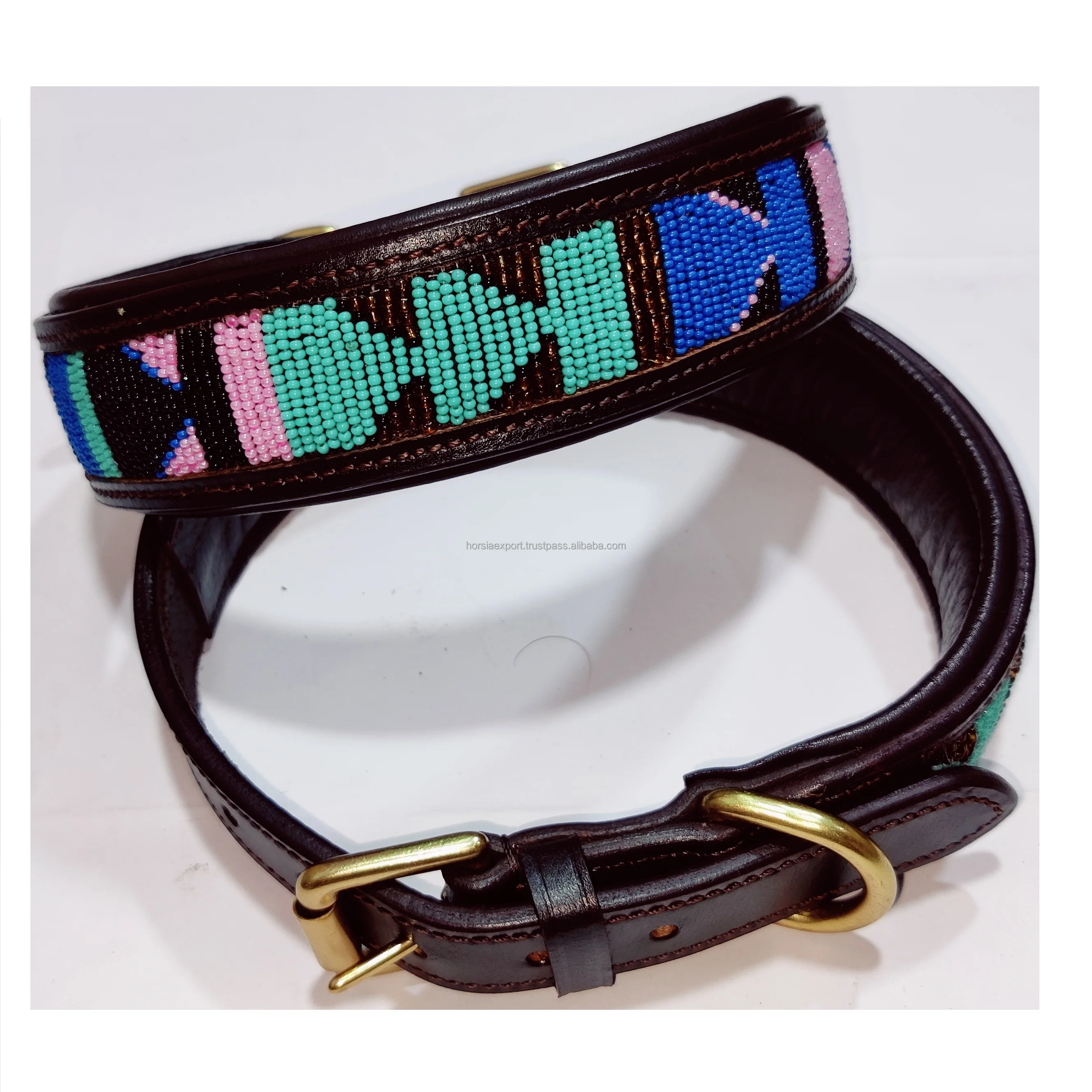 western beaded dog collars