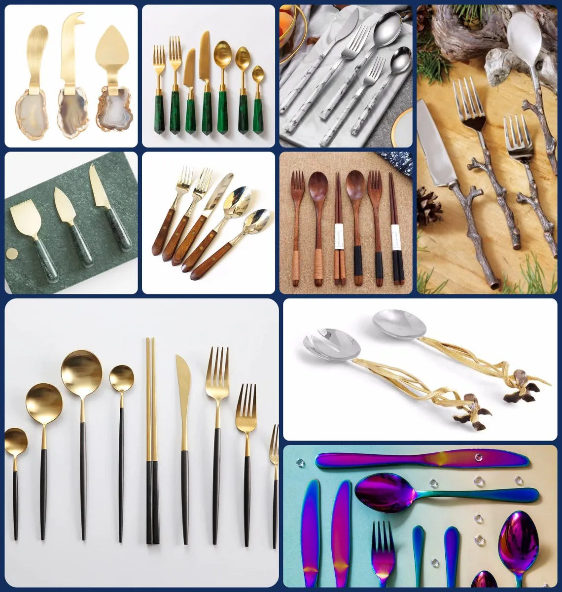 Acrylic Diamond Shape Handle Luxury Modern Weddings Cutlery Set Buy