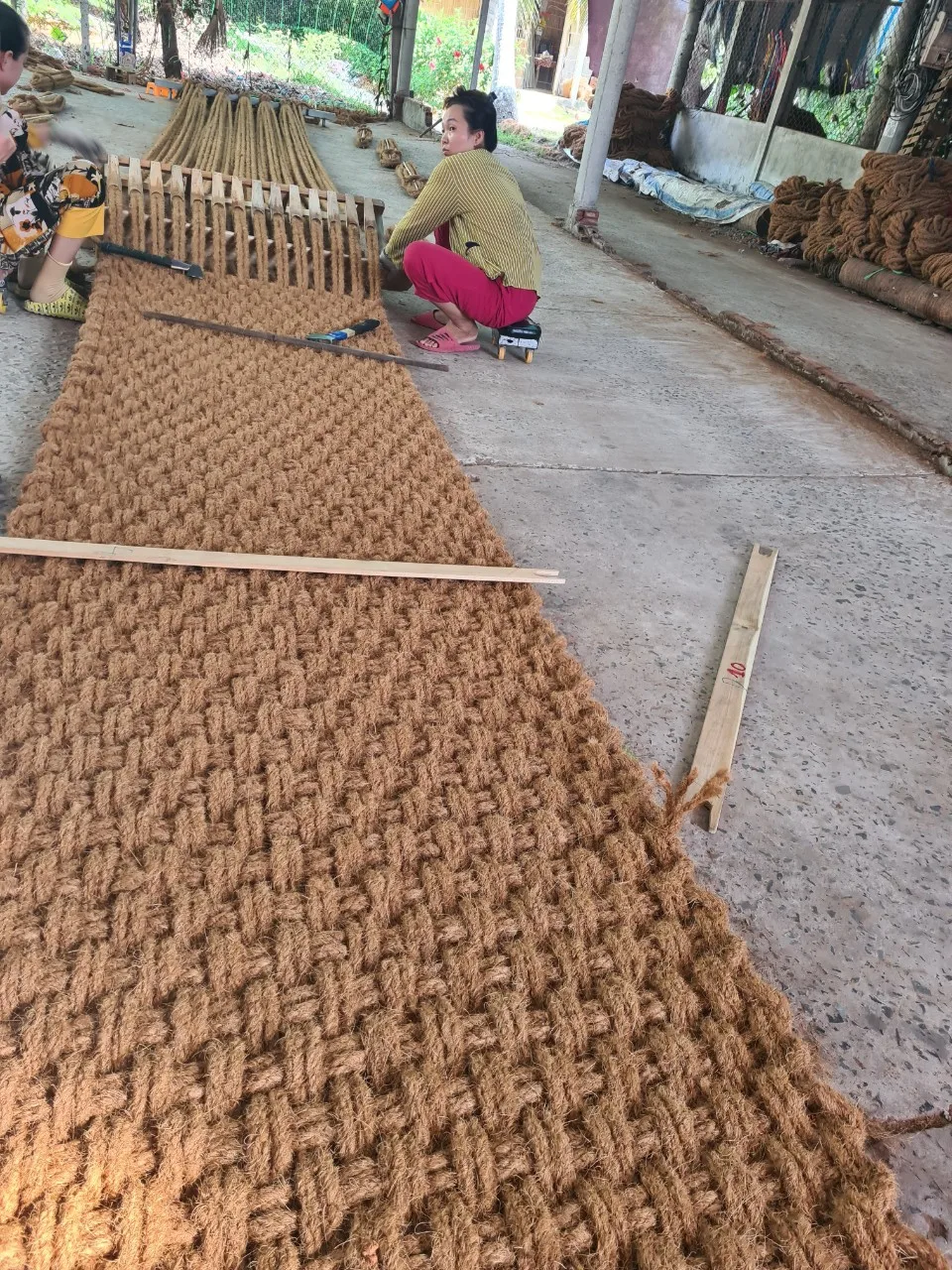 Traditional Coco Liner Coco Rolled Mat For Road Coco Fiber Carpet