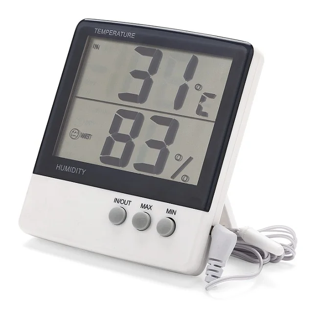 Wall Hanging Thermometer Indoor Outdoor Temperature Humidity Meter