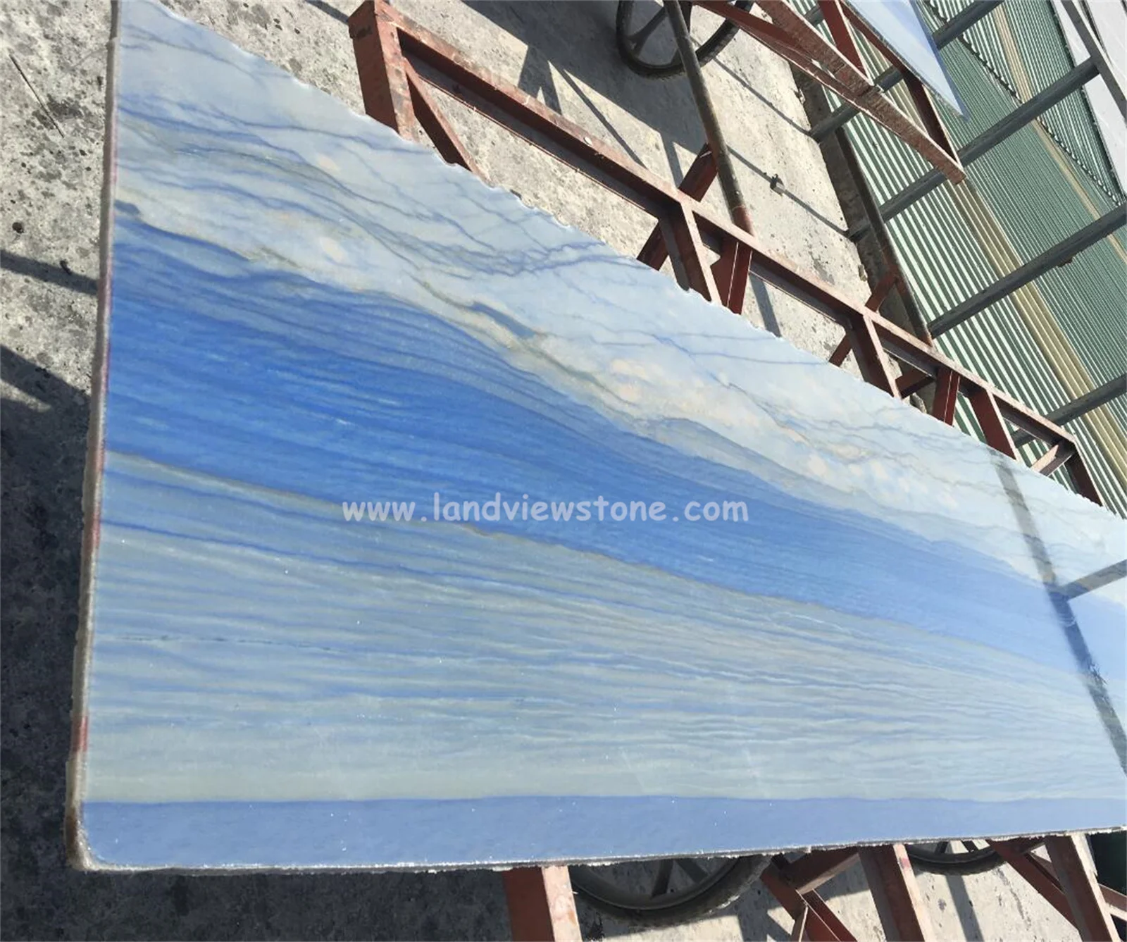 Azul Macaubas Quartzite Azul Imperial Quartzite Blue Sky Marble for Bathroom and Kitchen Countertop Slabs