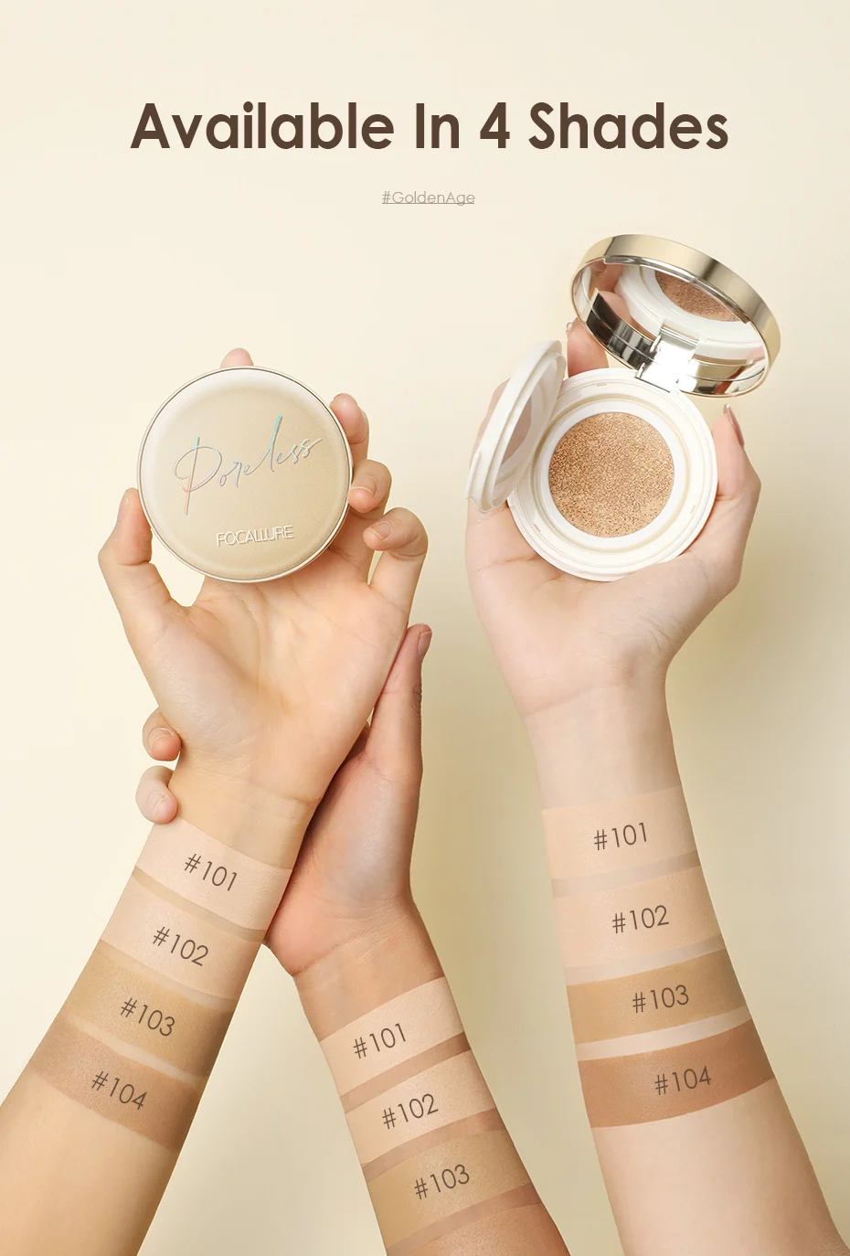 Focallure Fa198 Waterproof Air Cushion Moisturizing Foundation
