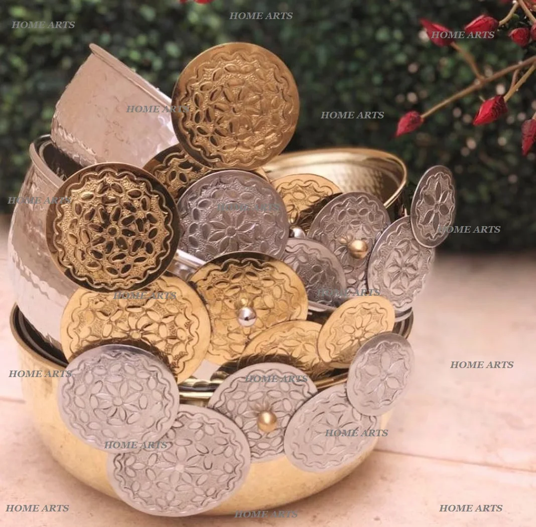 Fantastic Design Round Shape Chocolate Hammered Bowl Round Shape