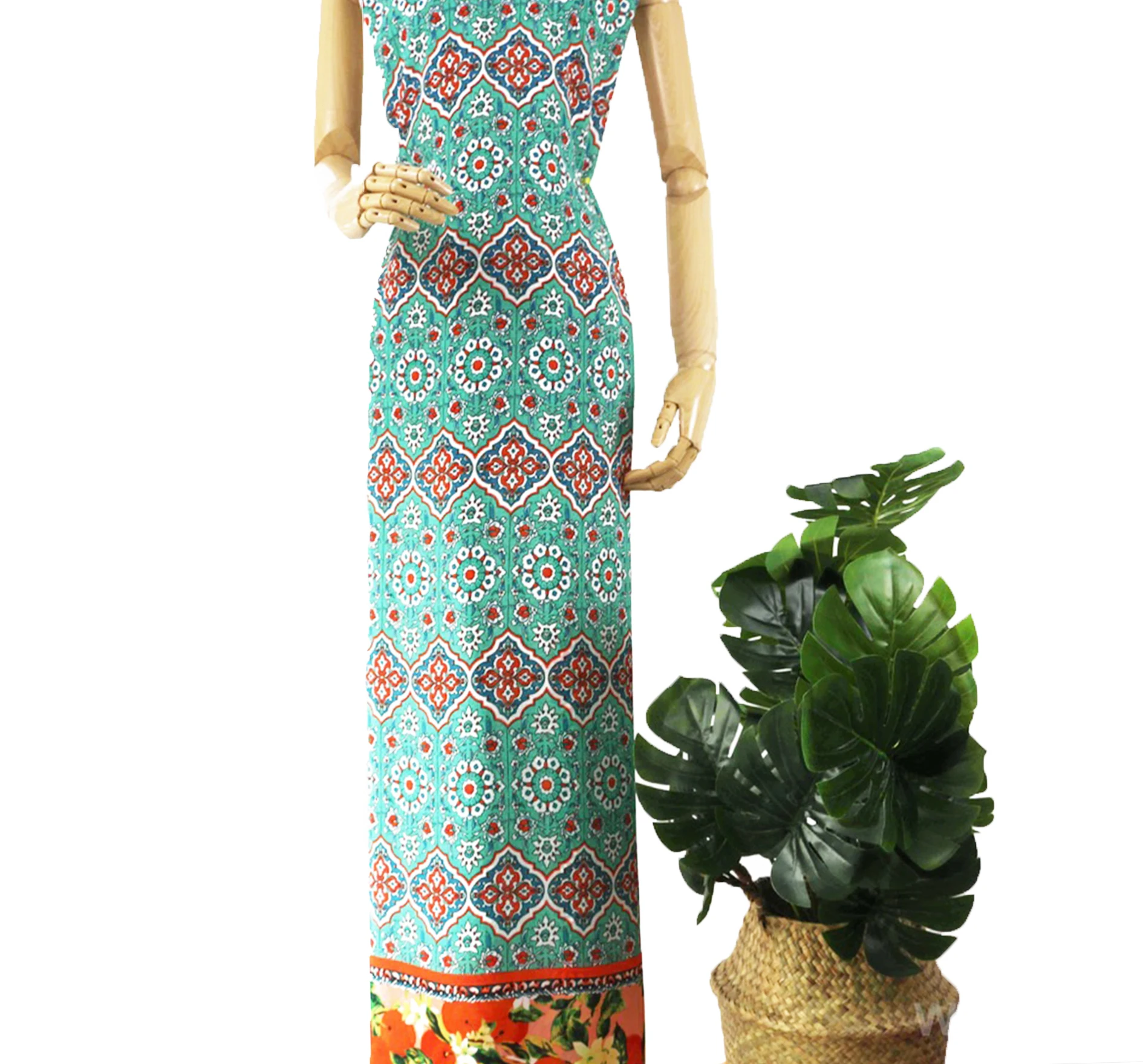WI-A12 Ethnic Printed Elastic Not Transparent 100% Polyester Twill Chiffon  Anti-Static Fabric from China for Dress| Alibaba.com