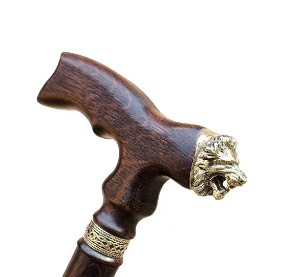 Wooden Walking Cane With Lion Tail Buy Older Walking Cane Walking