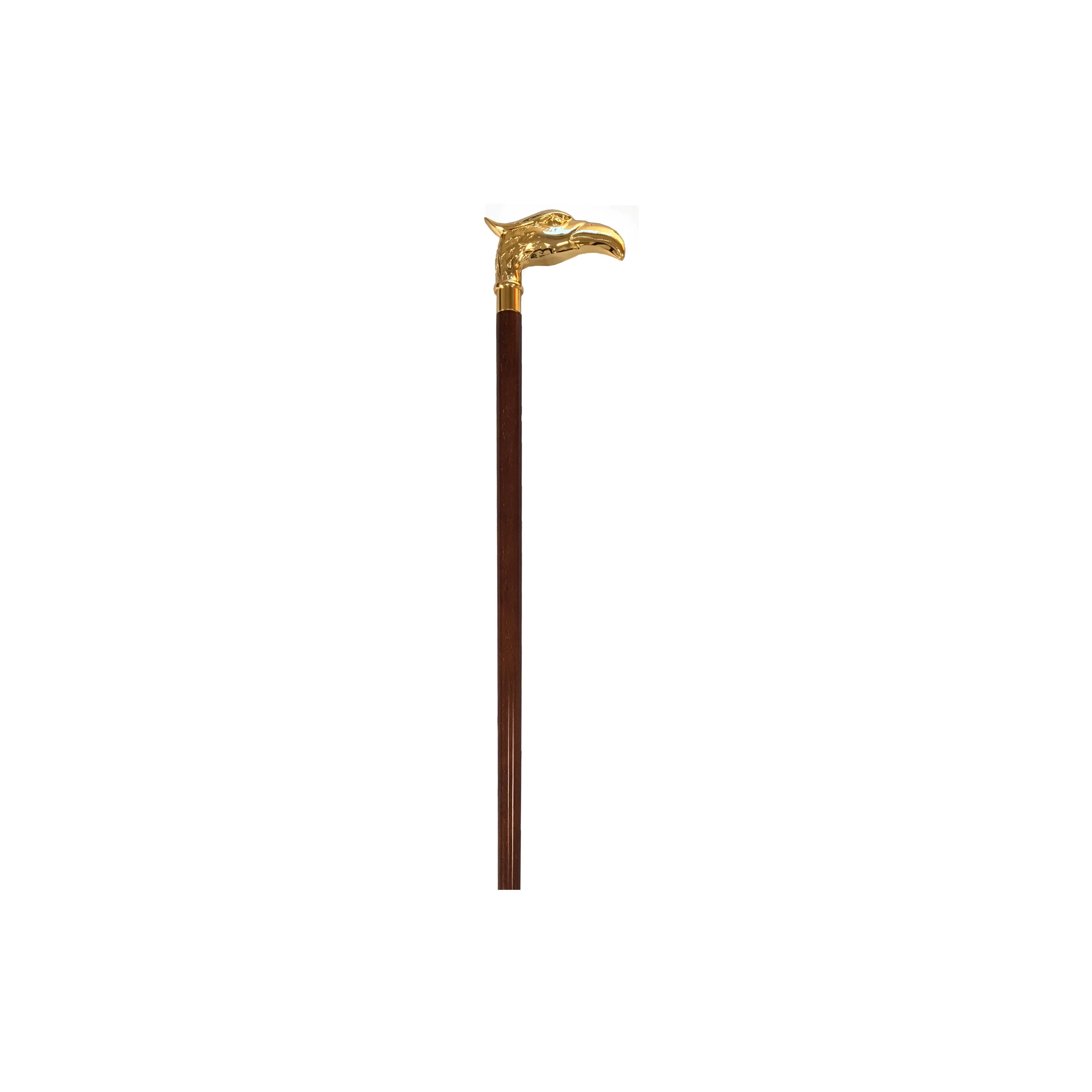 Bastone da passeggio artigianale in ottone e legno di rosa con manico in ottone a forma di giaguaro, bastone da passeggio pieghevole di design premium in legno vintage – acquista a prezzi