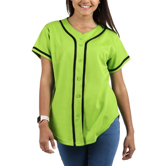 womens baseball button down shirt