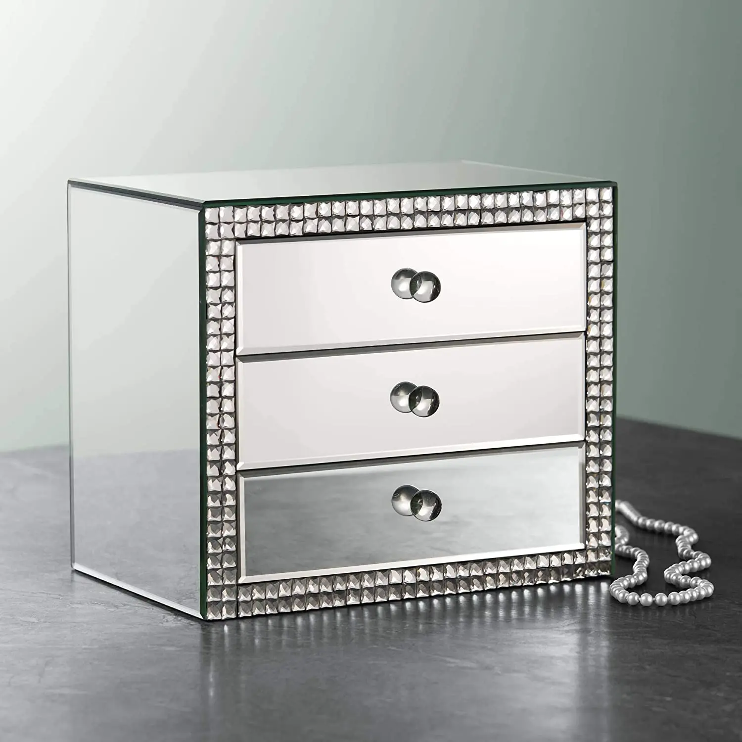 white tall jewelry box