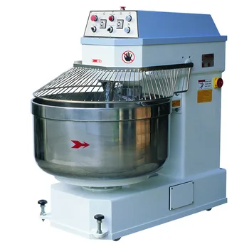 Industrial Pizza Bread Baking Machine Professional Spiral Dough Mixer 2 Speed Reversible Bowl 200Kg Flour Mixer Kneader Machines