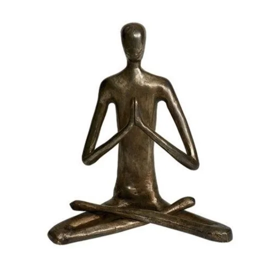 Aluminum Handicraft The Yoga Sculpture Used To Decorate Collections