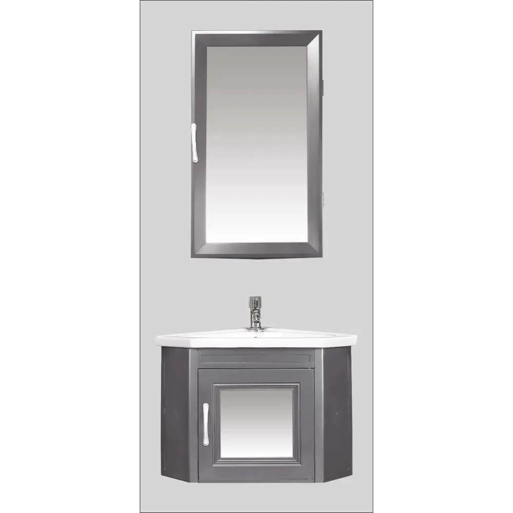 Современный роскошный шкафчик для ванной комнаты из ПВХ со светодиодным зеркалом и керамической столешницей для дома отеля роскошные аксессуары для ванной комнаты Апартаменты