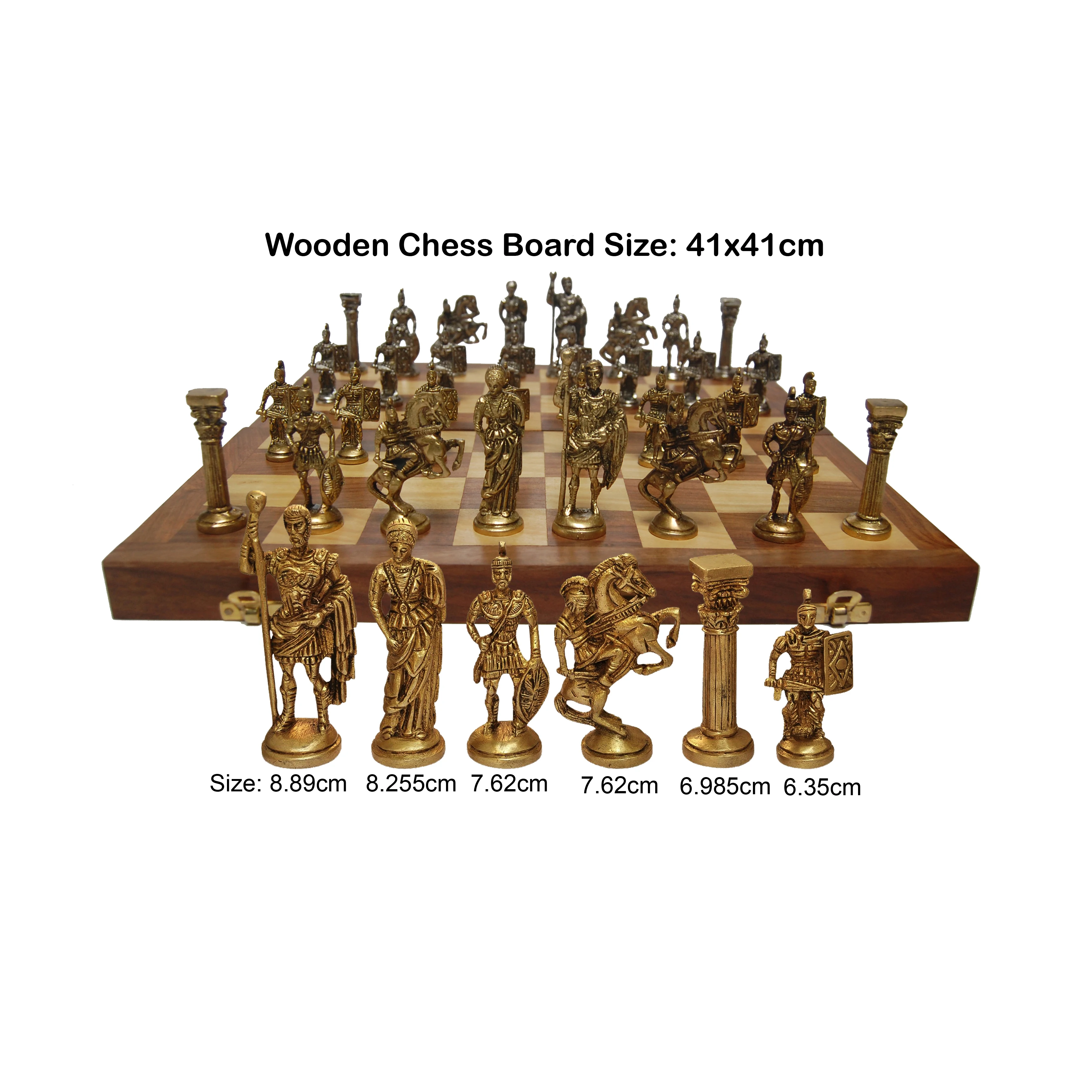 The Bombay Store Chess Set with Brass Coins