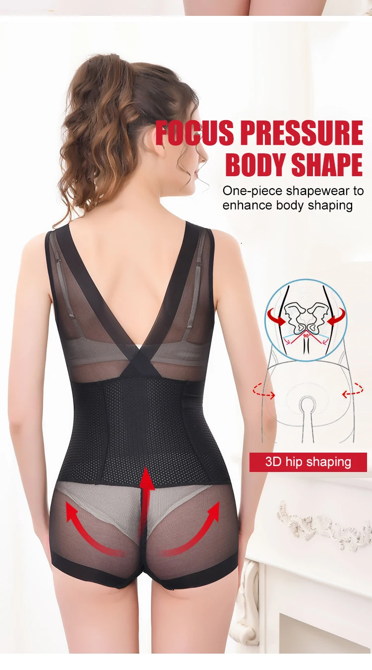 High Quality Plus Size Women Slim Tummy Tucker High Waist Trainer Shapewear Body Bodysuit Shaper With Bra details