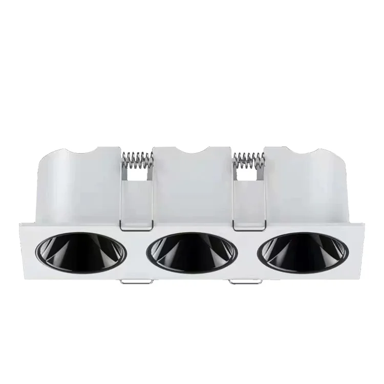 Two Heads Factory Direct Selling Track Recessed Square Downlight LED Spot Light