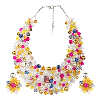 Summer Beach Irregular Pearl Handmade Bohemian Colorful Beaded Necklace Choker Jewelry