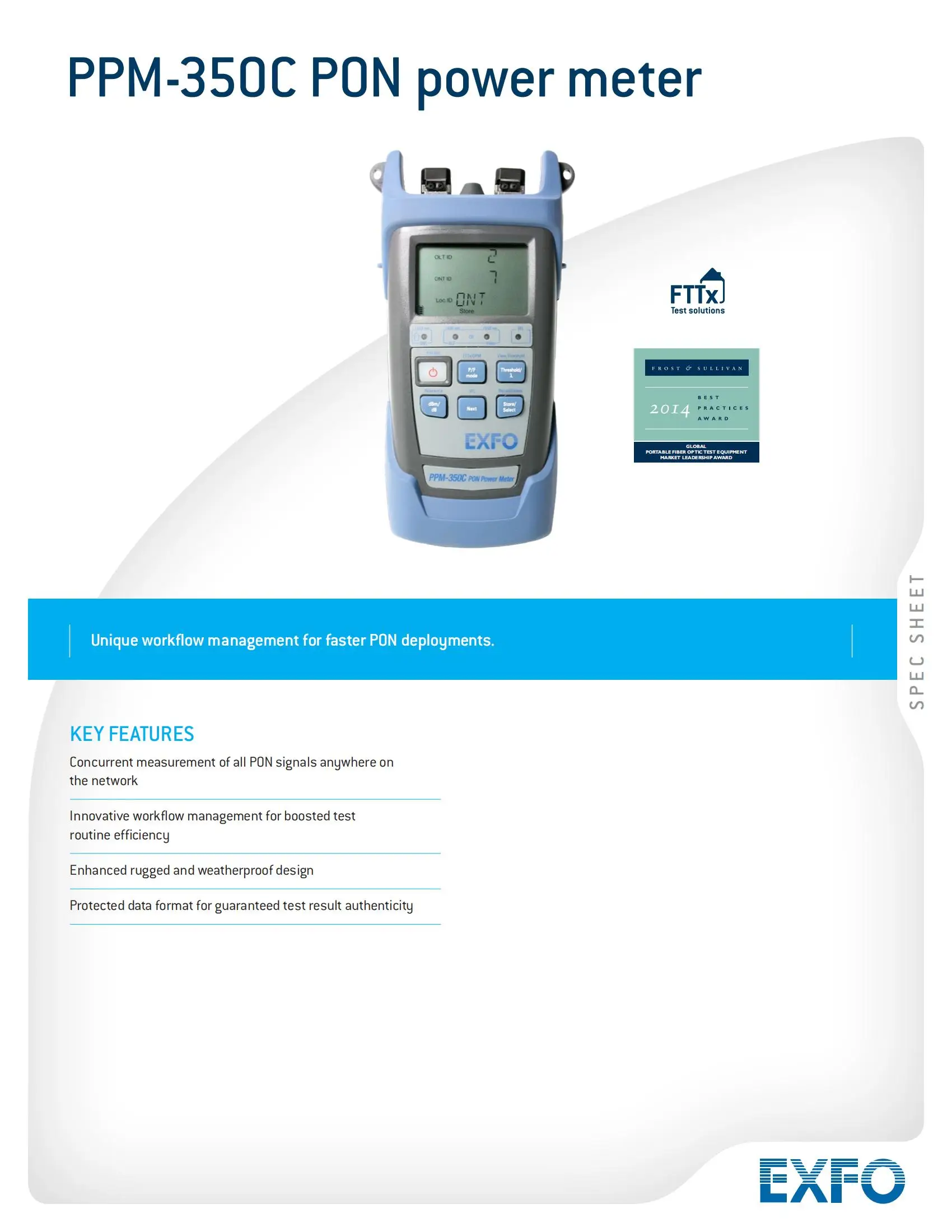 Exfo Ppm350c Pon Power Meter Fiber Optical Power Tester Buy Exfo Ppm
