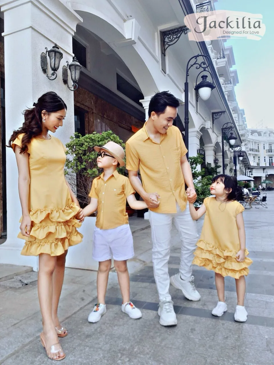 Одинаковые повседневные наряды для всей семьи, горчично-желтое платье, семейная сочетающаяся одежда, оптовая продажа, экспорт, готовая к отправке